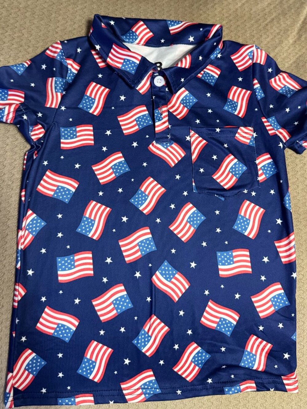 *4th Of July Shirt* UB-Unique Baby Boys patriotic polo shirt